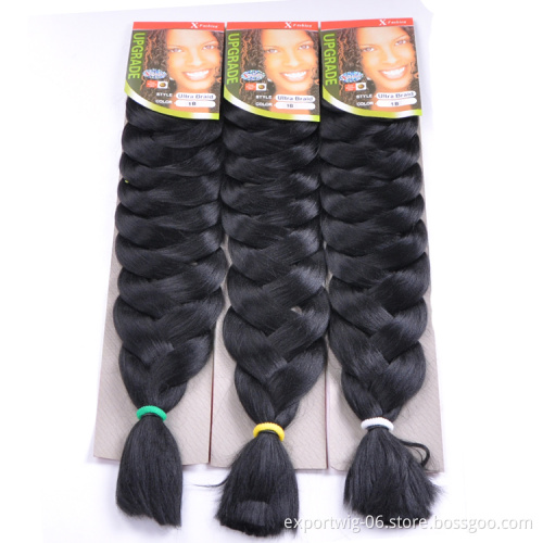 82inch 165g yaki Synthetic Jumbo Braids Bulk Synthetic Hair Crochet Braid Synthetic Fiber Hair Braiding Crochet Extension Hair